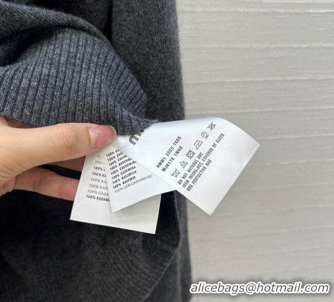 Traditional Discount Miu Miu Cashmere Shirt MM111442 Grey 2025