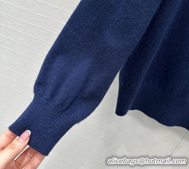 Inexpensive Discount Miu Miu Cashmere Shirt MM111442 Blue 2025