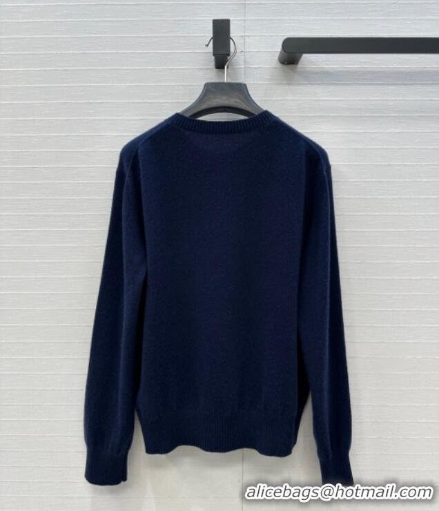 Inexpensive Discount Miu Miu Cashmere Shirt MM111442 Blue 2025