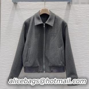 Famous Brand Miu Miu Cotton Jacket MM111450 Grey 2025