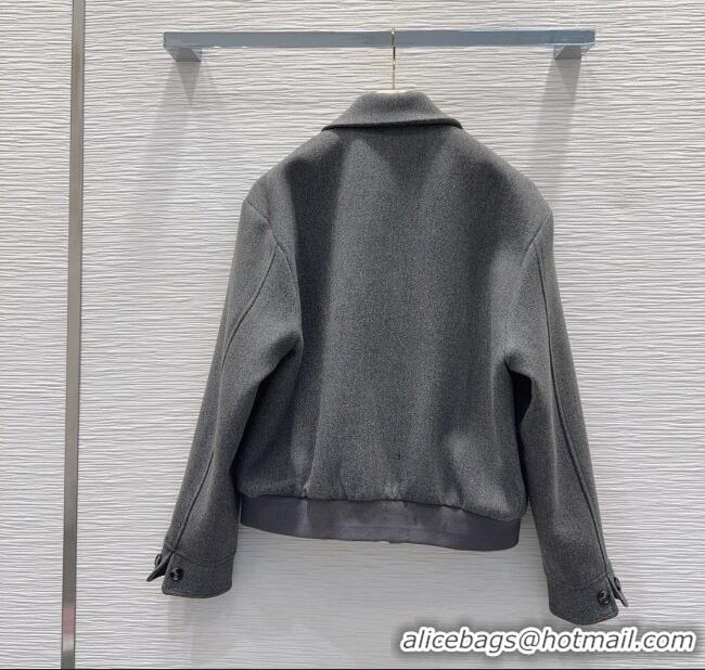 Famous Brand Miu Miu Cotton Jacket MM111450 Grey 2025