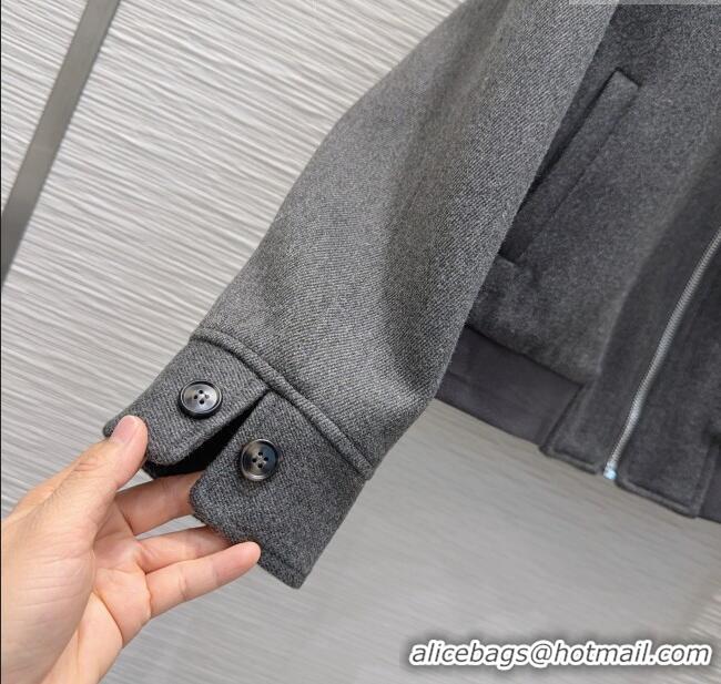 Famous Brand Miu Miu Cotton Jacket MM111450 Grey 2025