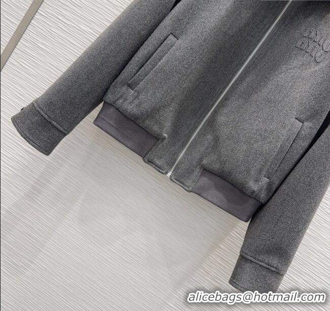 Famous Brand Miu Miu Cotton Jacket MM111450 Grey 2025