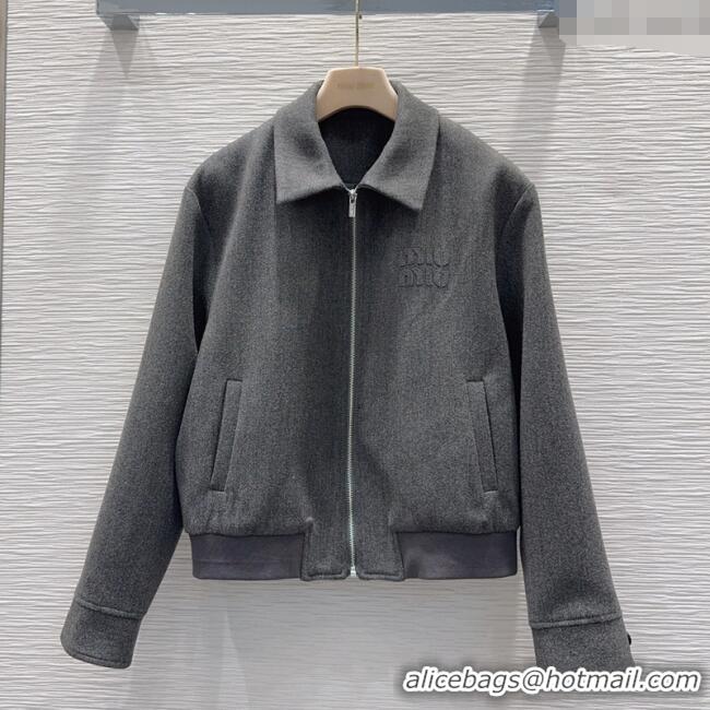 Famous Brand Miu Miu Cotton Jacket MM111450 Grey 2025