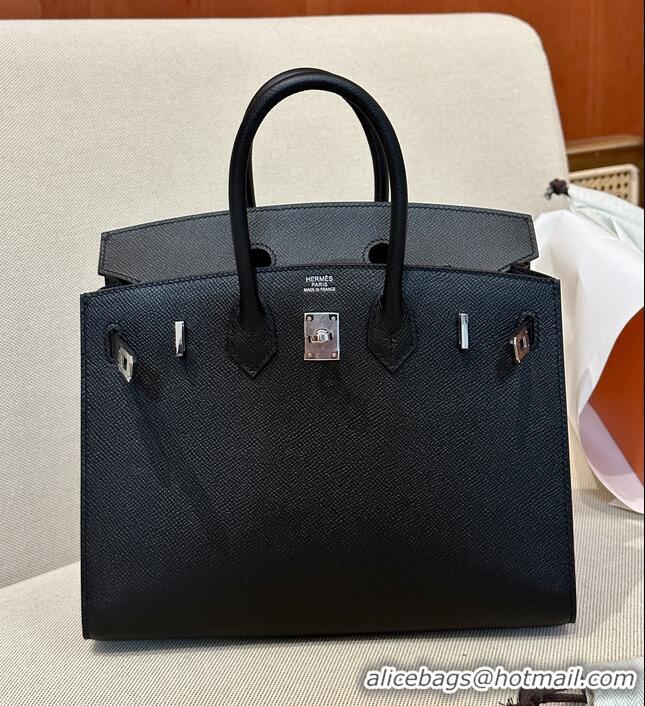Promotional Discount Hermes Birkin 25 Bag Epsom Leather HB25 Black/Silver