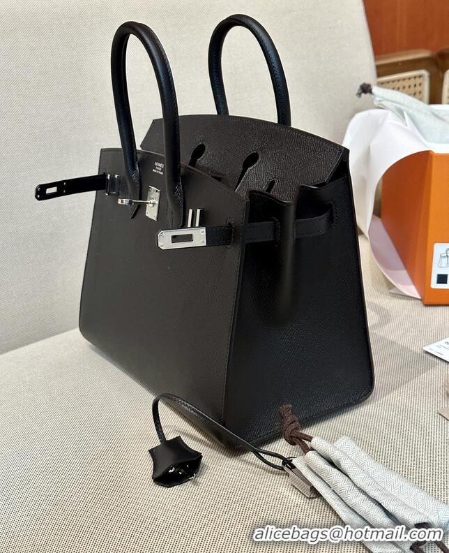 Promotional Discount Hermes Birkin 25 Bag Epsom Leather HB25 Black/Silver