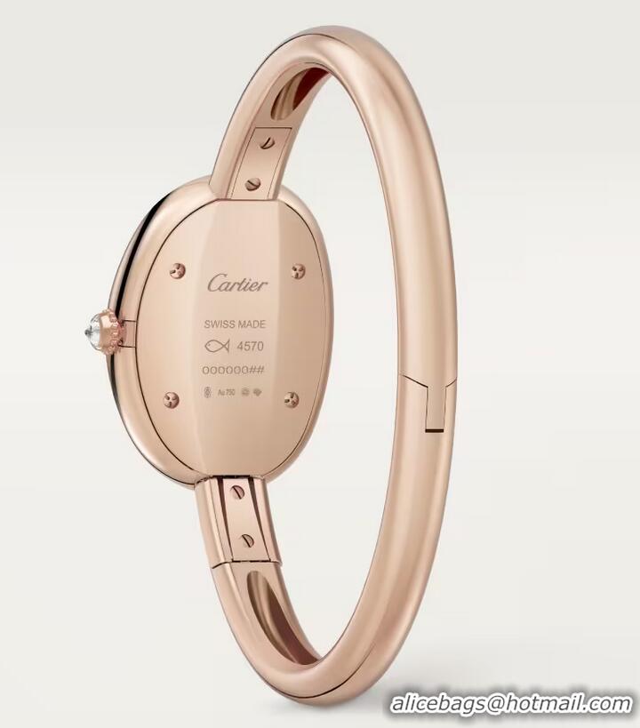 Best Price Cartier Baignoire Watch Diamond Dial 31mm CRWJBA0041 Rose Gold