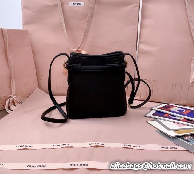 Buy Discount Miu Miu Nappa Leather Pouch Mini Bag 5NR461 Black 2025