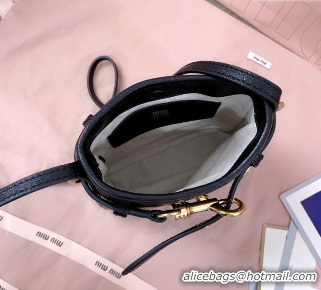 Buy Discount Miu Miu Nappa Leather Pouch Mini Bag 5NR461 Black 2025