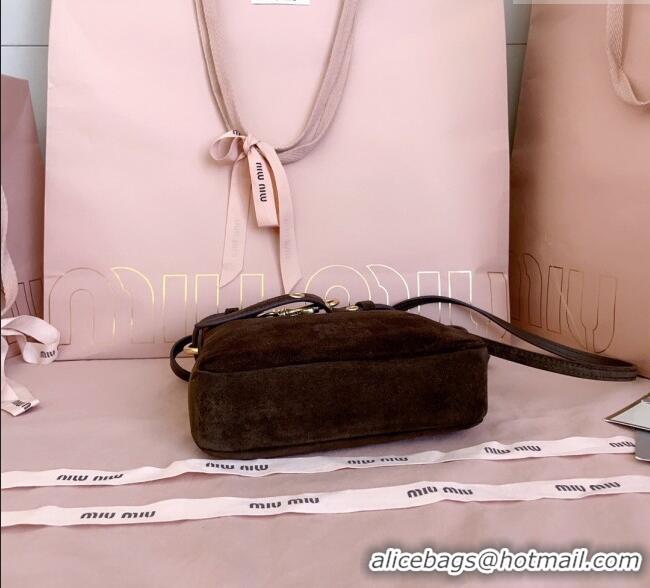 Grade Design Miu Miu Suede Pouch Mini Bag 5NR461 Dark Brown 2025