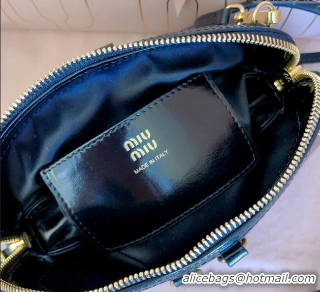 Affordable Price Miu Miu Leather Clutch Shoulder Bag 5BF131 Black 2025