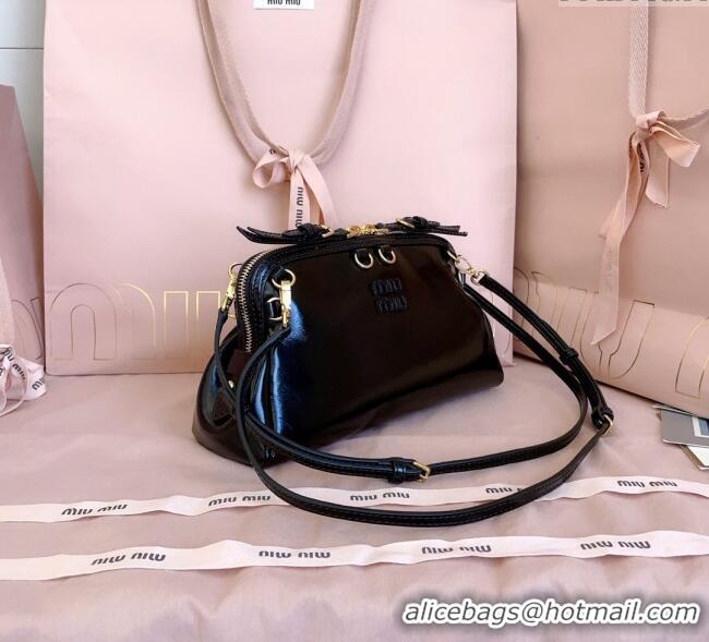 Affordable Price Miu Miu Leather Clutch Shoulder Bag 5BF131 Black 2025