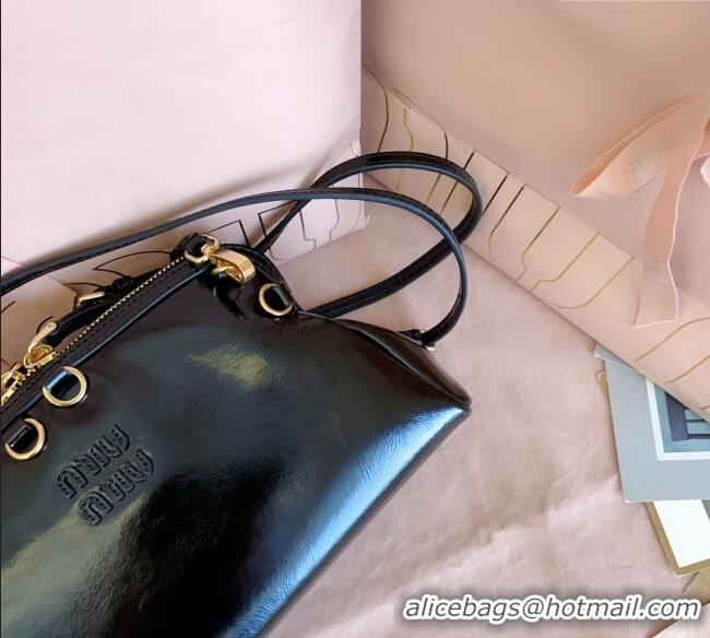Affordable Price Miu Miu Leather Clutch Shoulder Bag 5BF131 Black 2025