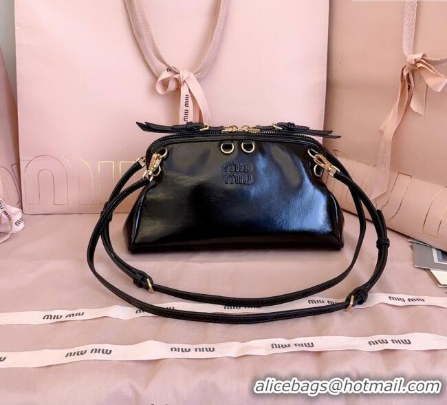Affordable Price Miu Miu Leather Clutch Shoulder Bag 5BF131 Black 2025