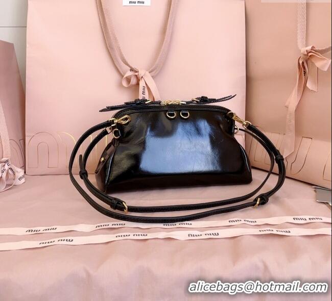 Affordable Price Miu Miu Leather Clutch Shoulder Bag 5BF131 Black 2025