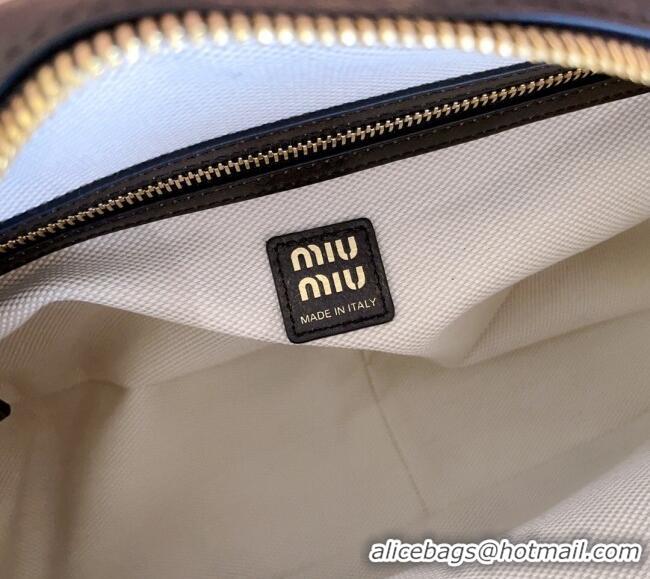 Promotional Miu Miu Pocket nappa leather top-handle bag 5BB179 Coffee Brown 2025