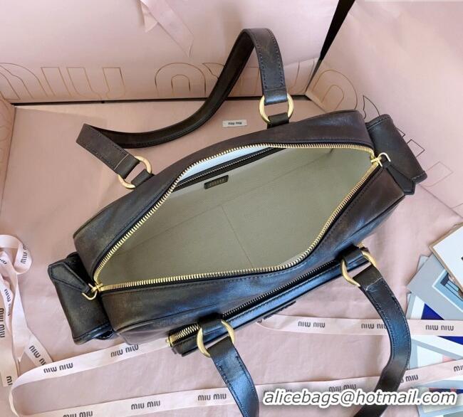 Promotional Miu Miu Pocket nappa leather top-handle bag 5BB179 Coffee Brown 2025