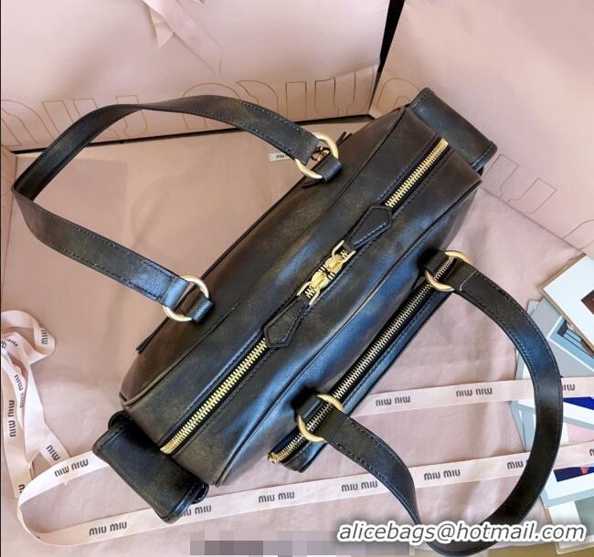 Promotional Miu Miu Pocket nappa leather top-handle bag 5BB179 Coffee Brown 2025