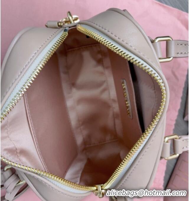 Well Crafted Miu Miu Matelasse Nappa Leather Top Handle Bag 5BB123 Beige 2025