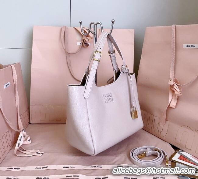 Top Design Miu Miu Leather handbag Water 5BA304 Lily Pink 2025