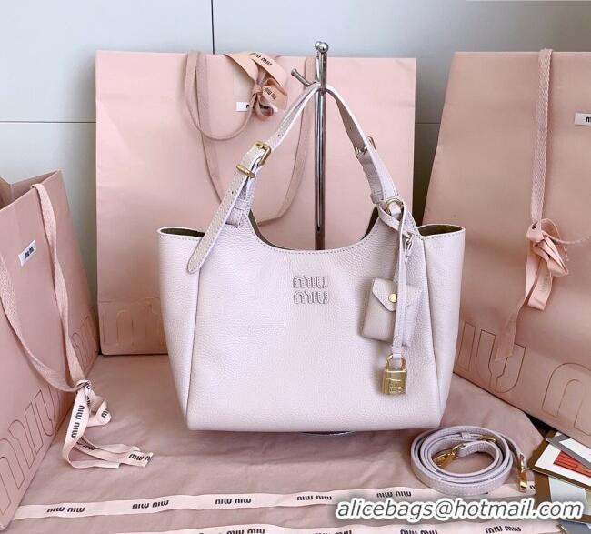 Top Design Miu Miu Leather handbag Water 5BA304 Lily Pink 2025
