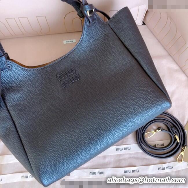 Best Price Miu Miu Leather handbag 5BA304 Dark Brown 2025
