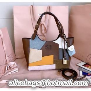 Well Crafted Miu Miu Patchwork Leather handbag 5BA304 Brown 2025