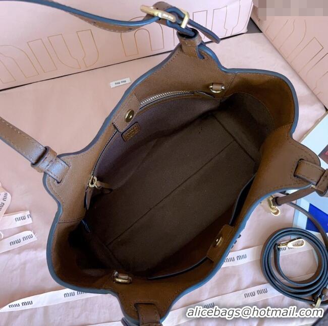 Well Crafted Miu Miu Patchwork Leather handbag 5BA304 Brown 2025