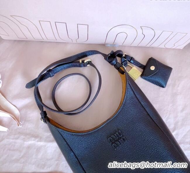 Shop Inexpensive Miu Miu Leather bucket bag 5BE099 Dark Brown 2025