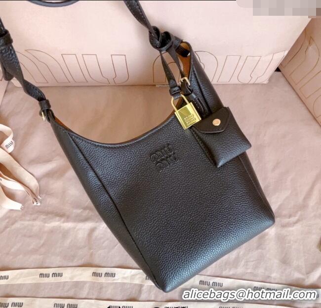 Shop Inexpensive Miu Miu Leather bucket bag 5BE099 Dark Brown 2025