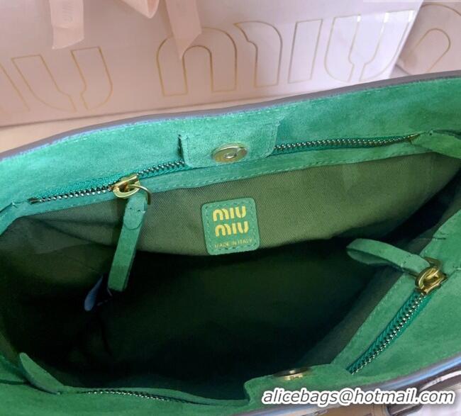 Fashion Discount Miu Miu Leather bucket bag 5BE098 Caramel Brown 2025