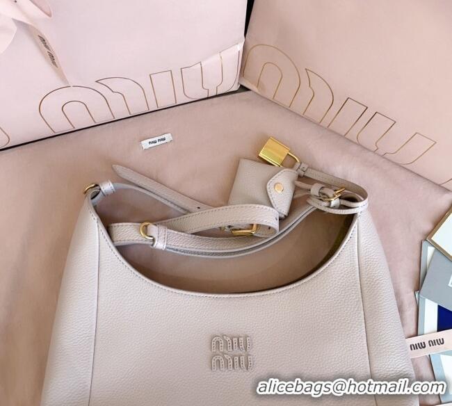 Super Quality Miu Miu Leather bucket bag Water 5BE098 Lily Pink 2025