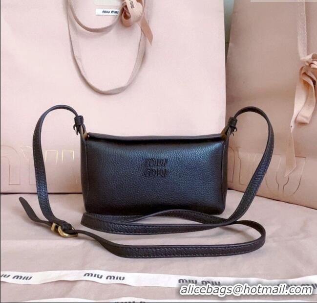 Best Price Miu Miu Leather Pouch Mini bag 5NF462 Dark Brown 2025