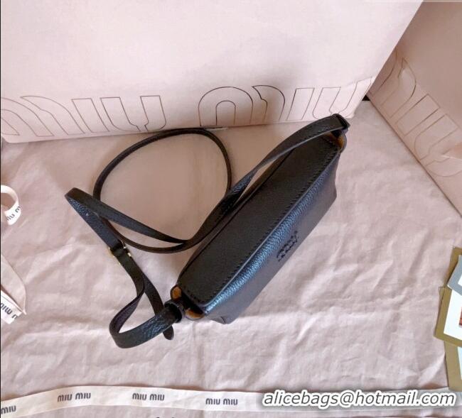 Best Price Miu Miu Leather Pouch Mini bag 5NF462 Dark Brown 2025