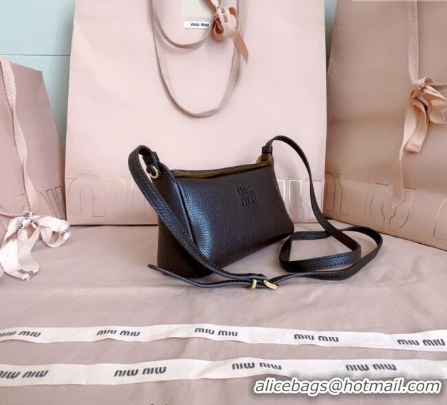 Best Price Miu Miu Leather Pouch Mini bag 5NF462 Dark Brown 2025