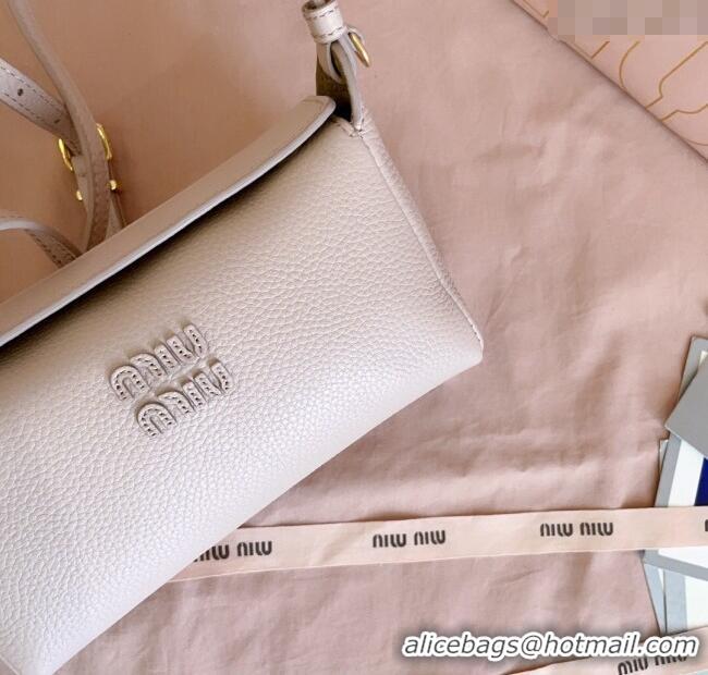 Best Product Miu Miu Leather Pouch Mini bag Water 5NF462 Lily Pink 2025