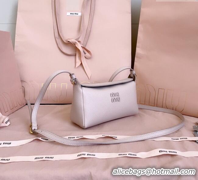 Best Product Miu Miu Leather Pouch Mini bag Water 5NF462 Lily Pink 2025