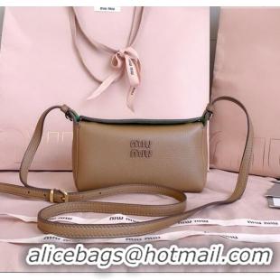 Traditional Specials Miu Miu Leather Pouch Mini bag 5NF462 Brown 2025