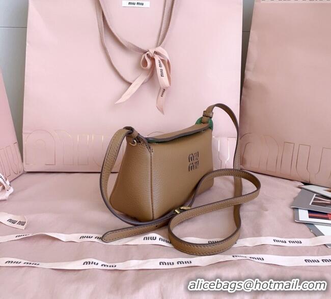 Traditional Specials Miu Miu Leather Pouch Mini bag 5NF462 Brown 2025