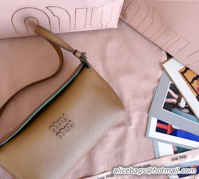 Traditional Specials Miu Miu Leather Pouch Mini bag 5NF462 Brown 2025