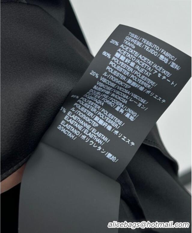 Reasonable Price Saint Laurent Pleated Dress 0814 Black 2025