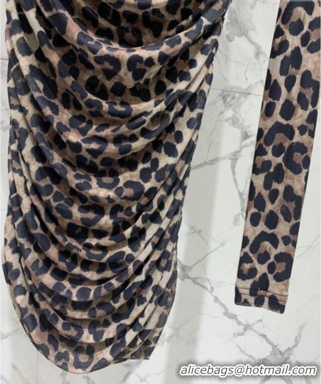 Buy Discount Saint Laurent Leopard Print Dress Y0904 2025