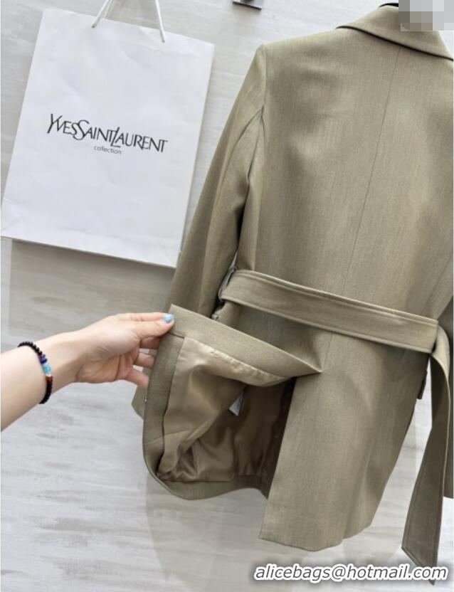Top Quality Saint Laurent Jacket S91625 Beige 2025