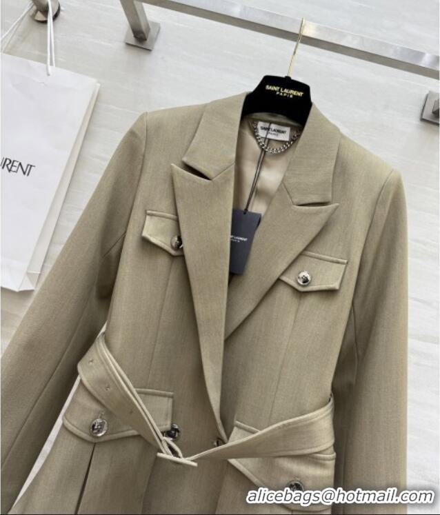 Top Quality Saint Laurent Jacket S91625 Beige 2025