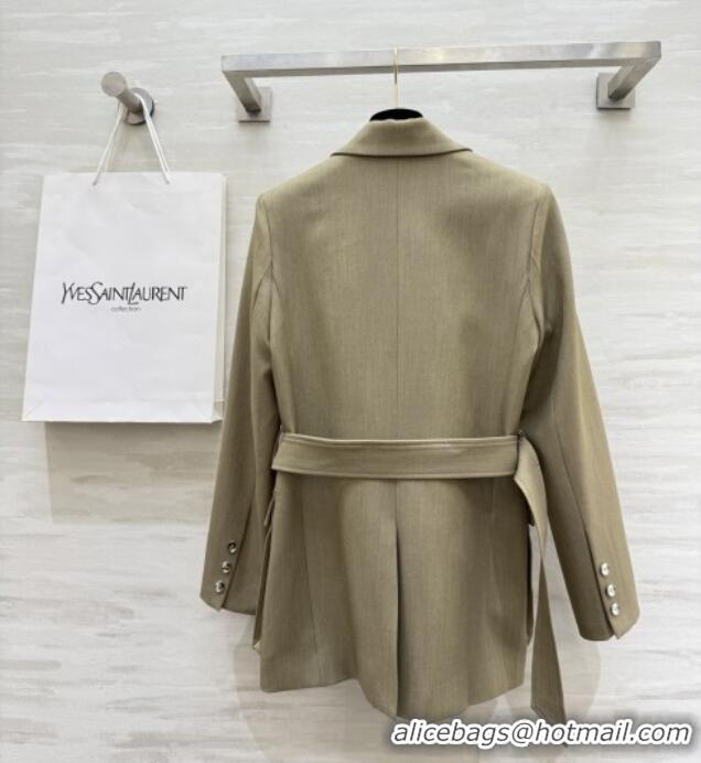 Top Quality Saint Laurent Jacket S91625 Beige 2025