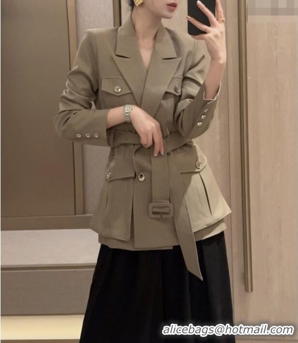Top Quality Saint Laurent Jacket S91625 Beige 2025