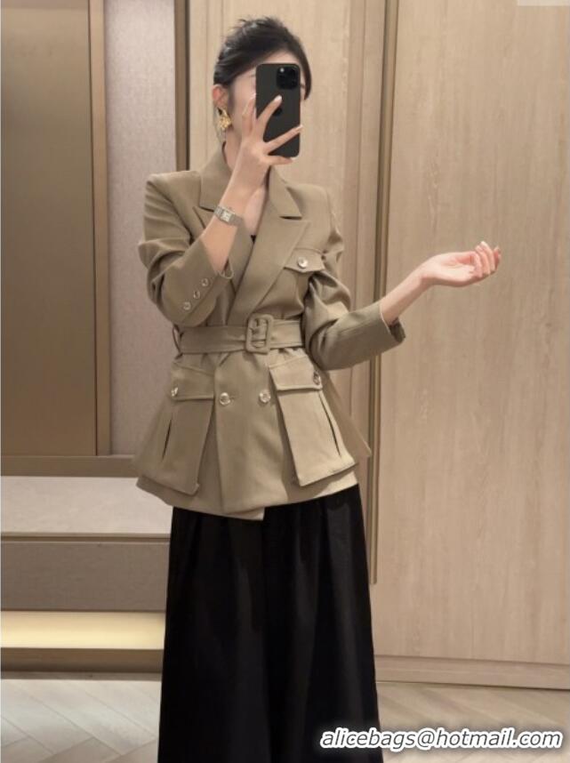 Top Quality Saint Laurent Jacket S91625 Beige 2025