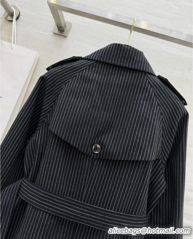 Shop Discount Saint Laurent Stripe Jacket S91701 Black 2025
