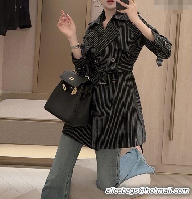 Shop Discount Saint Laurent Stripe Jacket S91701 Black 2025