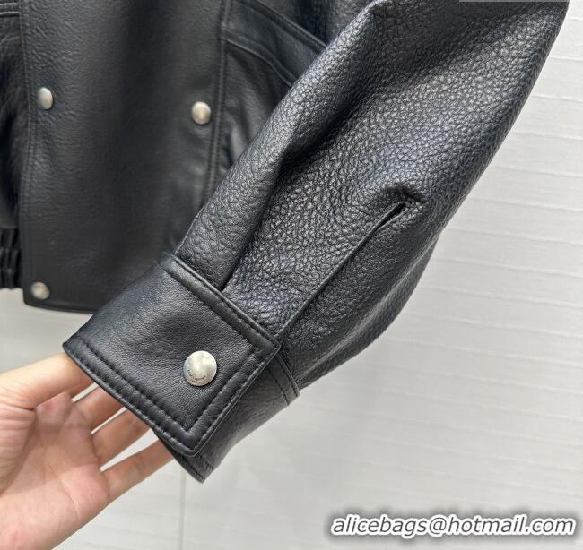 Good Product Saint Laurent Sheepskin Jacket SLP92504 Black 2025